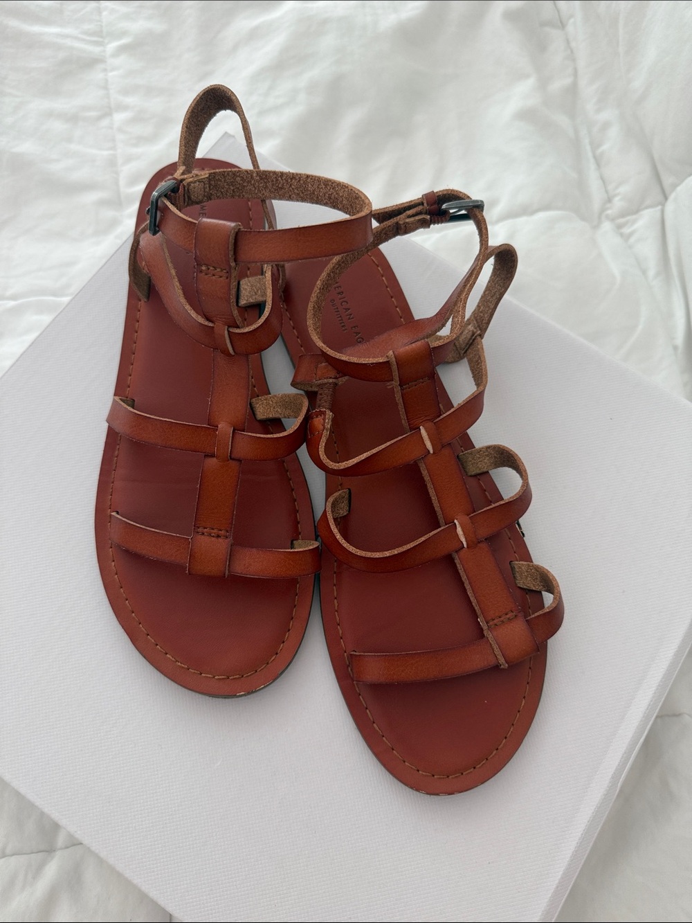 American Eagle Outfitters Women's Brown Strappy Sandals